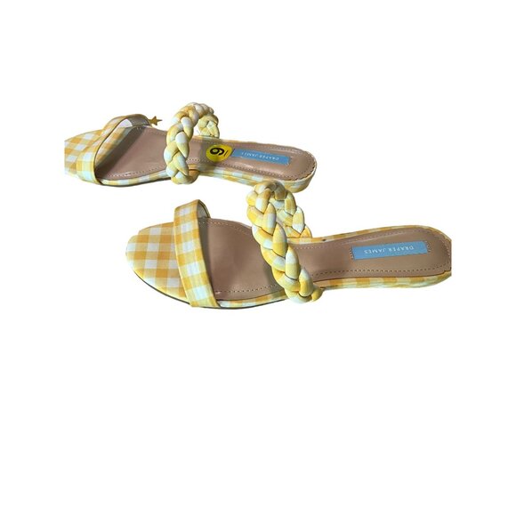 Draper James Yellow Gingham Stella Shoes Sandals Women's Size 9 - Picture 3 of 8